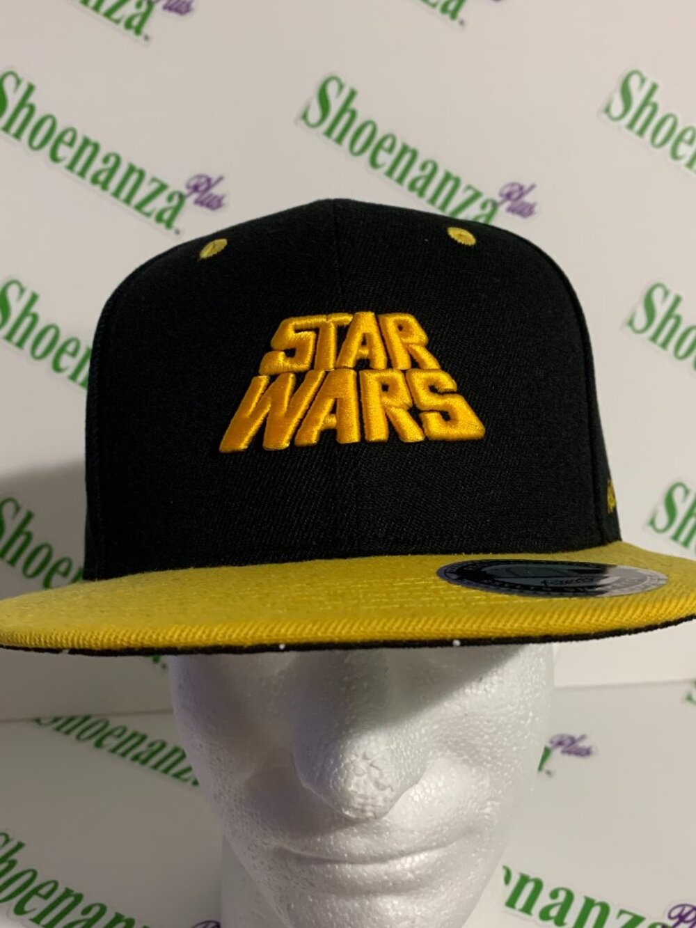 RSVLTS Hat Far Far Away Star Wars Galaxy Regular Crown Snapback Black Yellow Cap